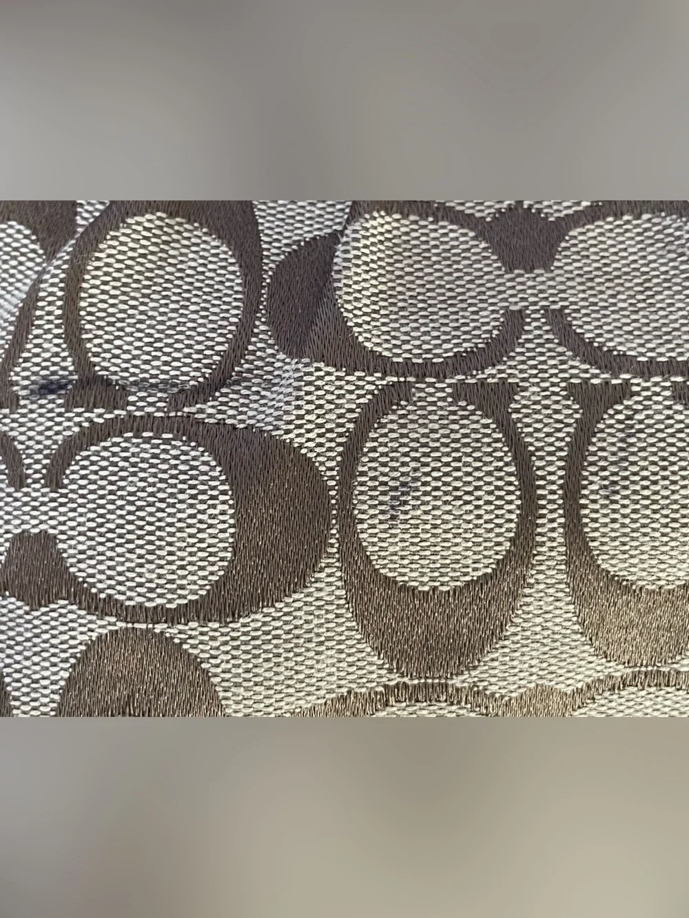 COACH Brown & Tan Signature Jacquard Wristlet